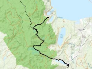 Echo Lakes to Lake Aloha Trail Restoration Map