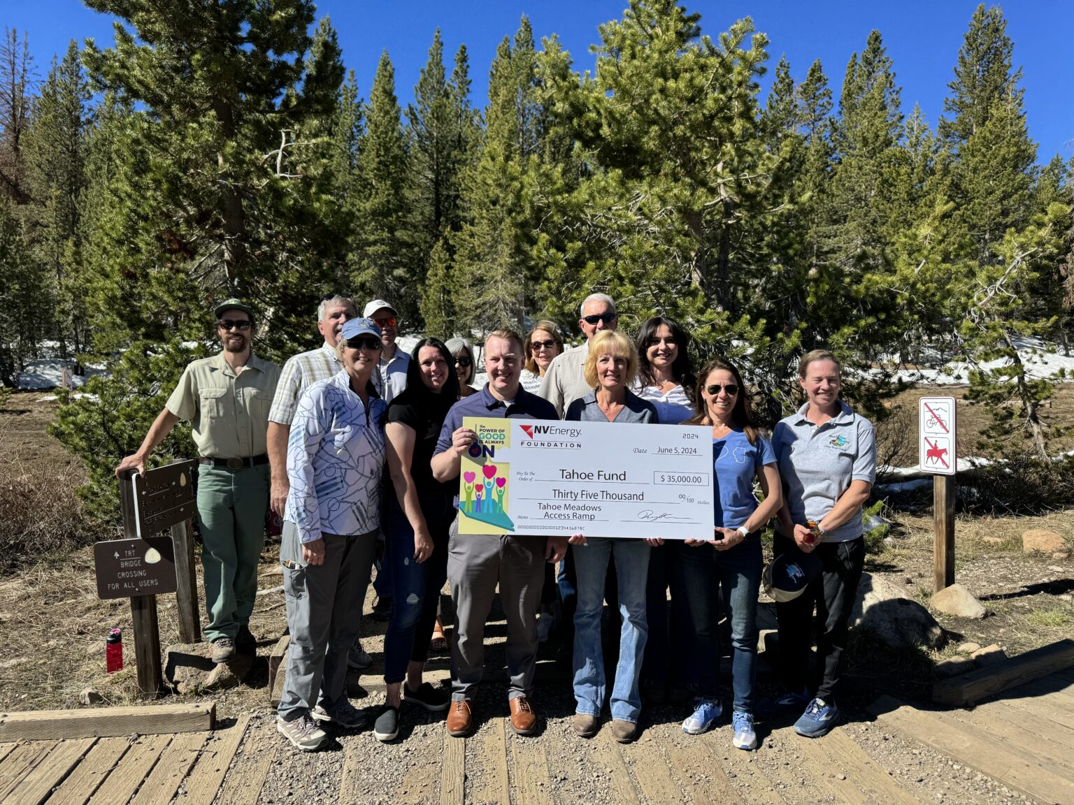 TAHOE FUND DONORS MEET FUNDING MATCH FOR NEW ACCESSIBILITY RAMP IN